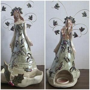 Blue Sky Clayworks Christmas Angel/Chapel Wood Figurine by Heather Goldminc 05